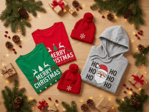 Personaliseer uw kerstmis kleding met een uniek en zakelijk logo