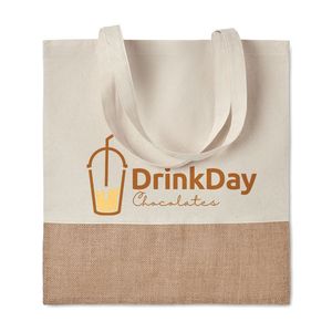 INDIA TOTE Boodschappentas met jute - GiftRetail MO9518