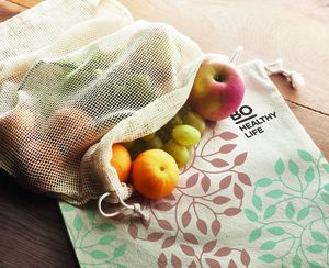 VEGGIE Sac réutilisable filet coton - GiftRetail MO9865