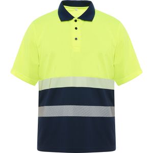 Roly HV9315 - VEGA Technisch poloshirt met lange mouwen en hoge zichtbaarheid