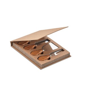 QUATTRO Set de 4 couteaux à fromage - GiftRetail MO6953