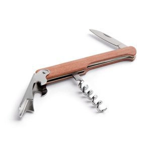 Claps 82026 - Premium Stainless Steel Corkscrew with Wooden Handle