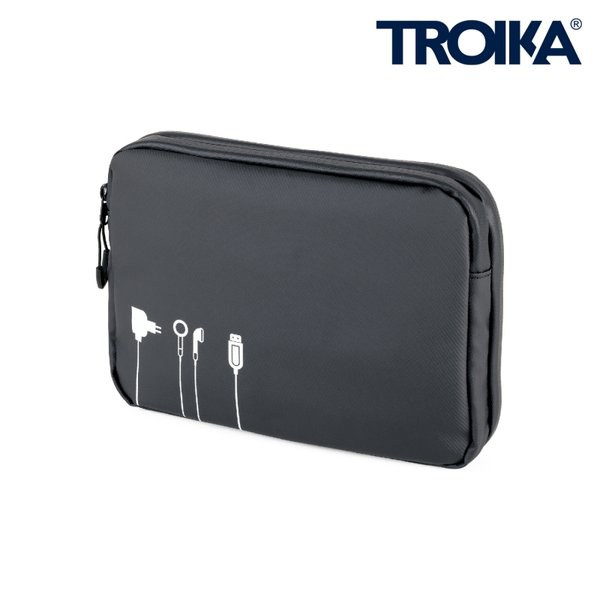 TROIKA BBL64 - Water-Resistant Tech Accessory Organizer Pouch