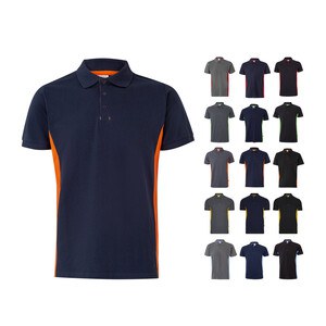 Velilla 36039 - Polo piqué bicolore (180g/m²), manches courtes, en coton (60%) et polyester (40%)