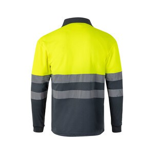 Velilla 36069 - Polo bicolore (160g/m²) à manches longues, en polyester (100%)