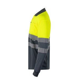 Velilla 36069 - Polo bicolore (160g/m²) à manches longues, en polyester (100%)