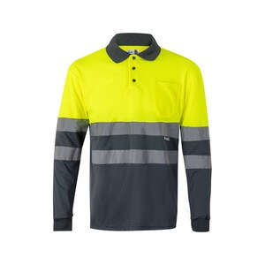 Velilla 36069 - Polo bicolore (160g/m²) à manches longues, en polyester (100%)