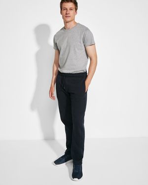 NEW ASTUN Pantalon coupe droite avec poches latérales et ceinture élastique avec cordon ajustable