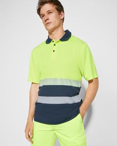 Roly HV9315 - VEGA Technisch poloshirt met lange mouwen en hoge zichtbaarheid