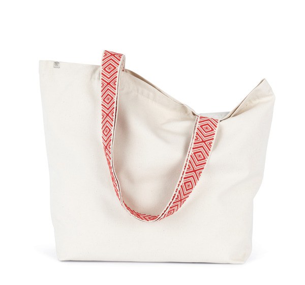 Large recycled flat bottom shopping bag