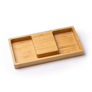 LUKE Wireless Bamboo Charger Tray