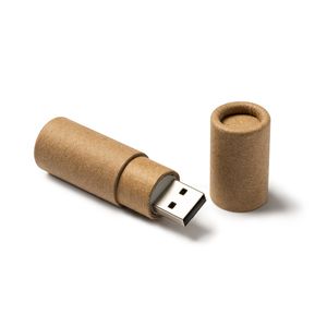 Stamina US4195 - VIKEN Cilindrische USB-geheugenstick in gerecycled karton