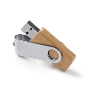 VIBO USB memory stick in recycled cardboard with metal swivel clip