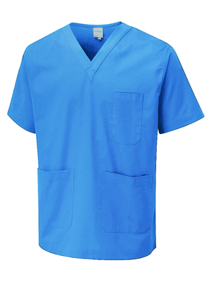Professional V-Neck Medical Scrub Tunic with Pockets