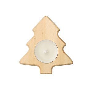 Claps 79093 - Festive Pinewood Candle with Holiday Designs