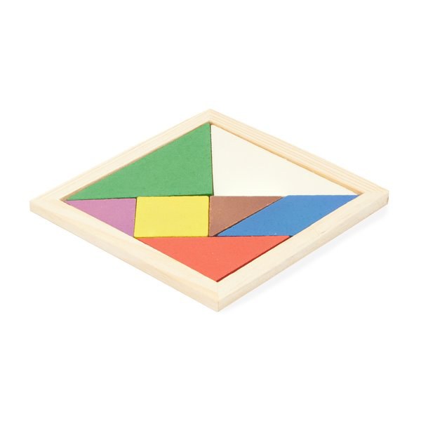 Claps 95107 - Wooden Tangram Puzzle for Skill Development
