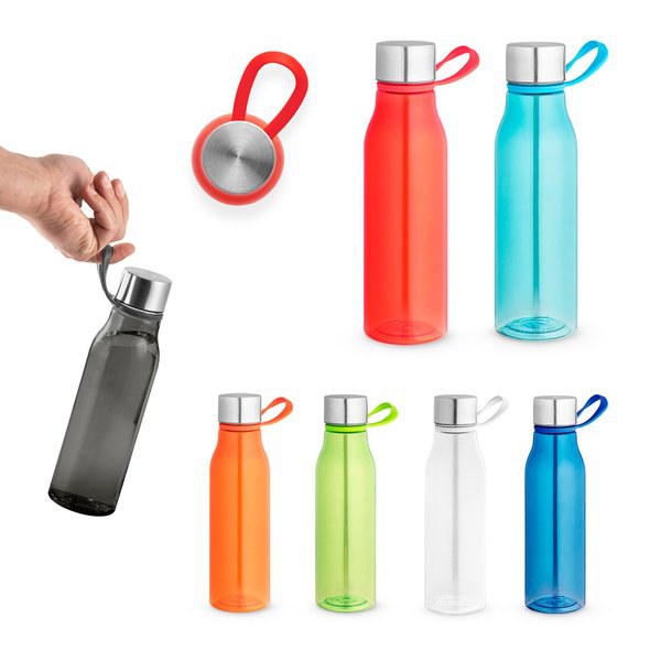 Recycled PET bottle (100% rPET) with a glossy translucent finish