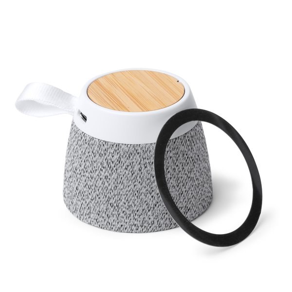 Stamina BS2002 - MONARK Wireless speaker with body made from bamboo and RPET fabric