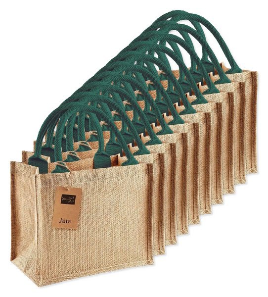 Eco-Friendly Burlap Tote with Cotton Handles