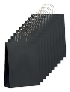 Pack of 10 GiftRetail MO6174 - PAPER TONE L Eco-Friendly Large European Gift Paper Bag 90gsm