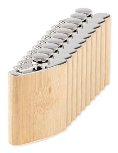 Pack de 10 GiftRetail MO6356 - HIPHIP Flasque en bambou 175ml