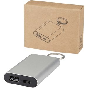 Batterie de secours Arcturus en aluminium recyclé de 2 000 mAh avec porte-clés - EgotierPro 124517