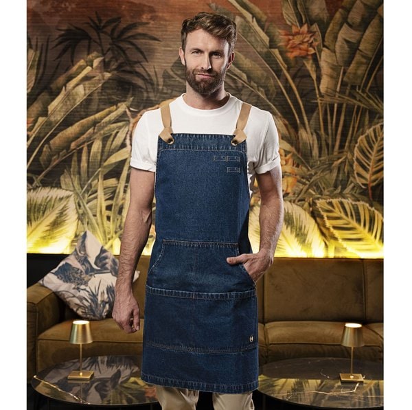 KARLOWSKY KYLS41 - Tablier à bavette denim style urbain