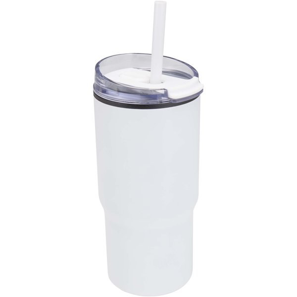 Westin 540 ml RCS recycled double wall insulated tumbler with straw - EgotierPro 100959