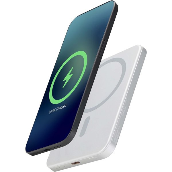 Avis 5000 mAh RCS powerbank van gerecycled aluminium met magneetsluiting