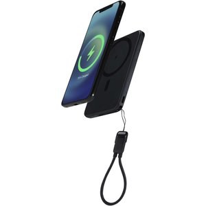 SMART 5000 mAh powerbank van gerecycled plastic met magneetsluiting en lanyard - EgotierPro 124529