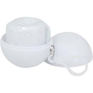 Fog poncho in ronde plastic verpakking met karabijnhaak - EgotierPro 130164