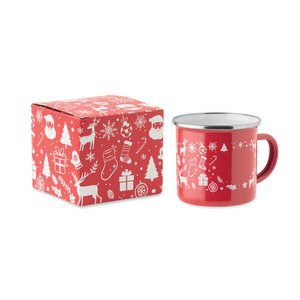 SEASOMEL Mug de Noël en émail 300ml - GiftRetail CX1595