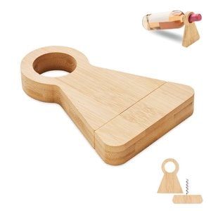 STANDTURN Support décapsuleur en bambou - GiftRetail MO3104