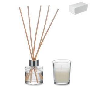 MUSKA SET Vanille diffuser & kaarsenset - GiftRetail MO3112