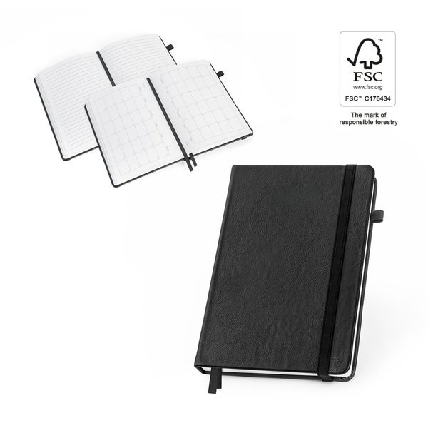 Cahier en polyuréthane à base d'eau avec planification mensuelle intégré et pages lignées - Egotier 93669