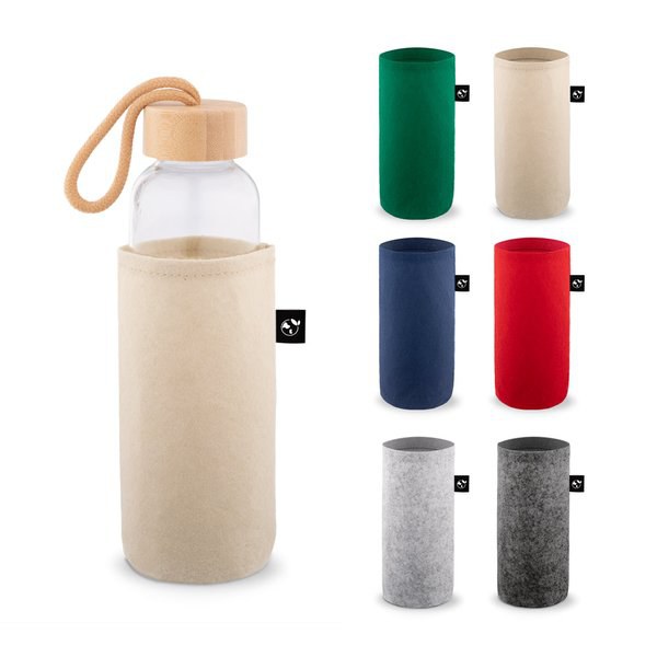 Hoes van gerecycled vilt (100% rPET), ideaal voor flessen - Egotier 94450