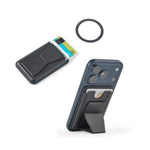 Porte-cartes magnétique en cuir PU, se fixe facilement à l'arrière de votre téléphone portable, avec blocage RFID - Egotier 95130